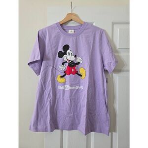 Disneyworld Mickey Mouse Shirt Womens Size L Purple NWT